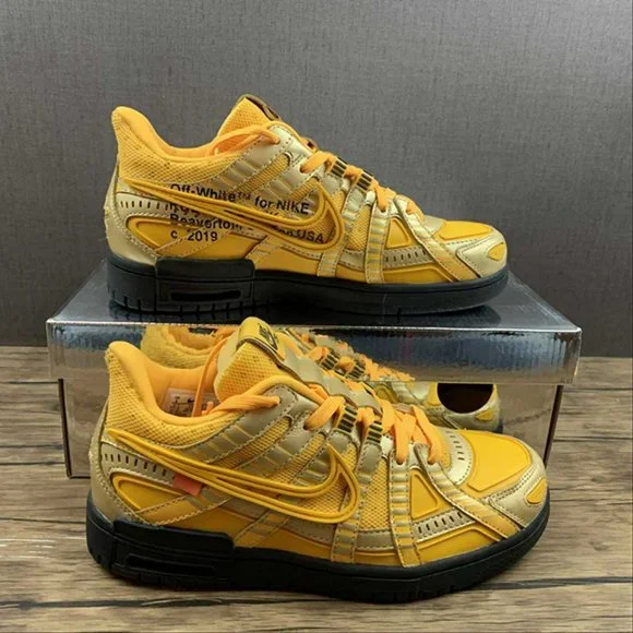 Off-White x Nike Air Rubber Dunk University Gold Sneakers - Picture 15 of 15